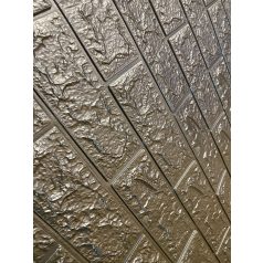   Cihlový 3D nástěnný panel Silver (70x77cm) - samolepící