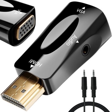 Převodník VGA na HDMI s konektorem mini jack