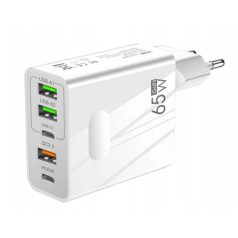   65W 5-portová USB rychlá nabíječka pro iPhone, Samsung, Xiaomi ,Huawei